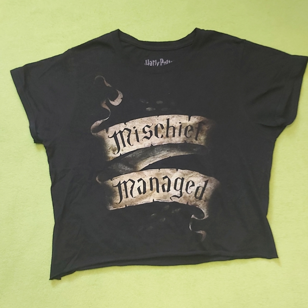 🌊 3 for 10$ 💦 // Harry Potter Mischief Managed Crop Top in Medium